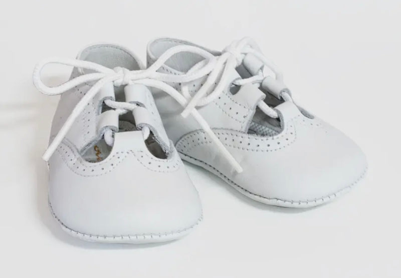 White Leather Baby Shoes