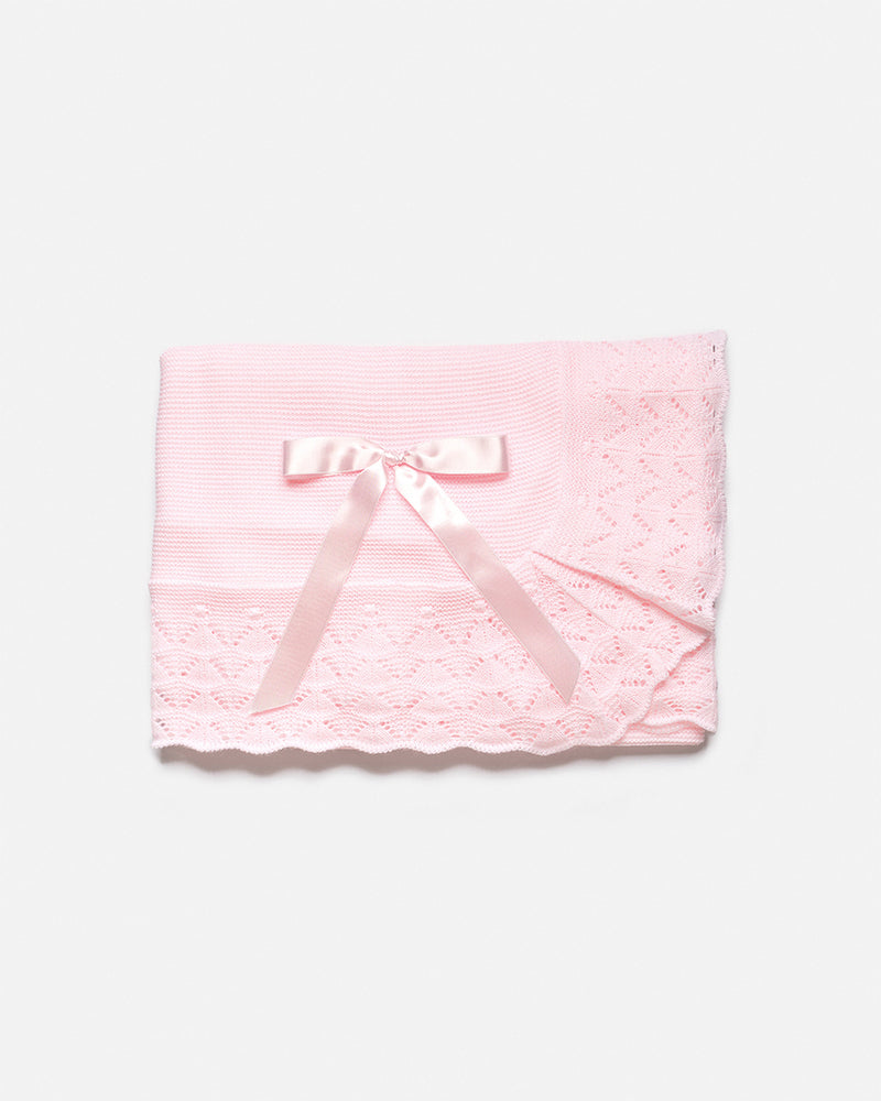 Baby Pink Knit Blanket