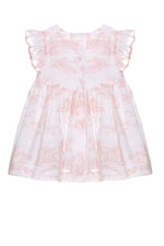 Leah Blush Toile de Jouy Dress