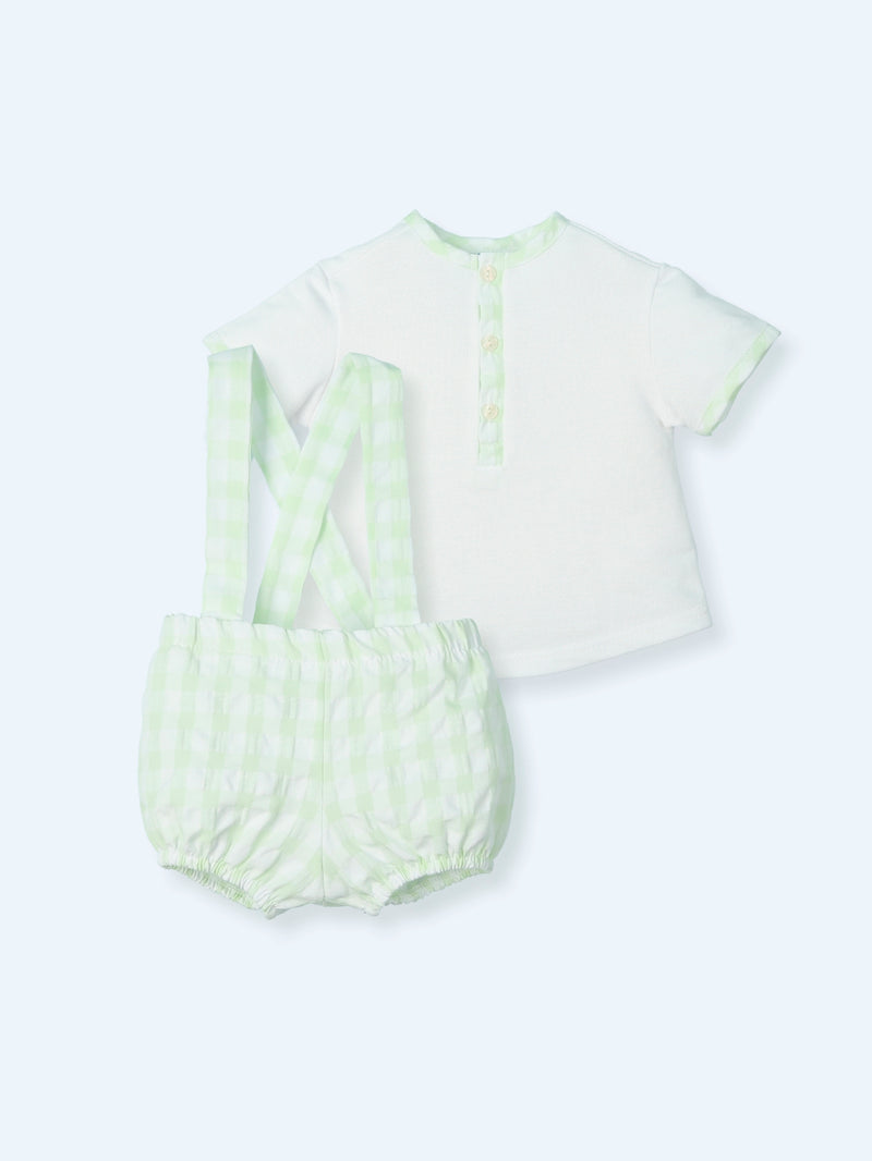 Nigel Lime Gingham Set