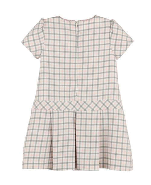 Isabel Pink & Gray Check Dress