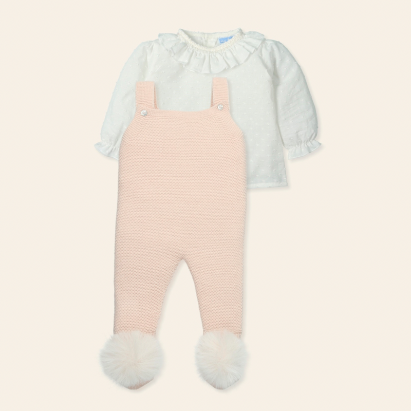 Marielle Pink Dungaree Set