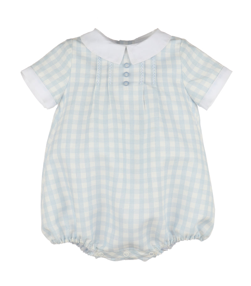 Troy Blue Check linen Bubble