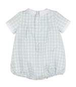 Troy Blue Check linen Bubble