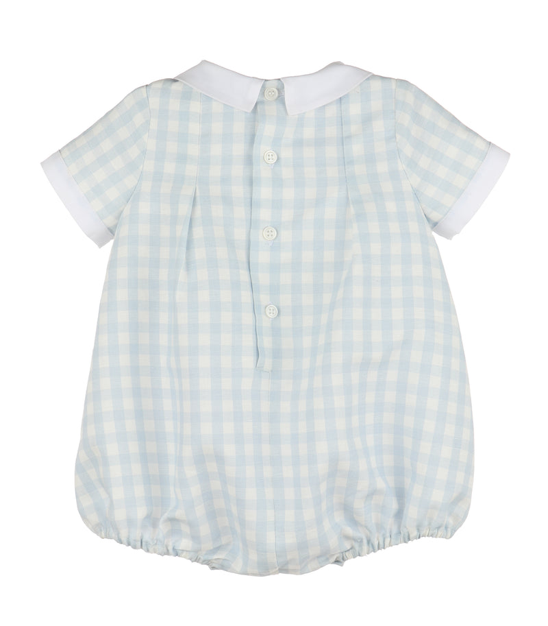 Troy Blue Check linen Bubble