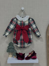 Stassia Tartan Romper with Bow