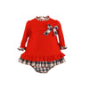 Abby Red Tartan Dress Set