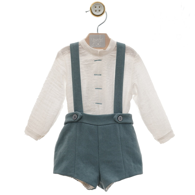 Simon Dusty Blue Overall Set