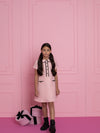 Chelsea Pink and Black Boucle Tweed Dress (8T)