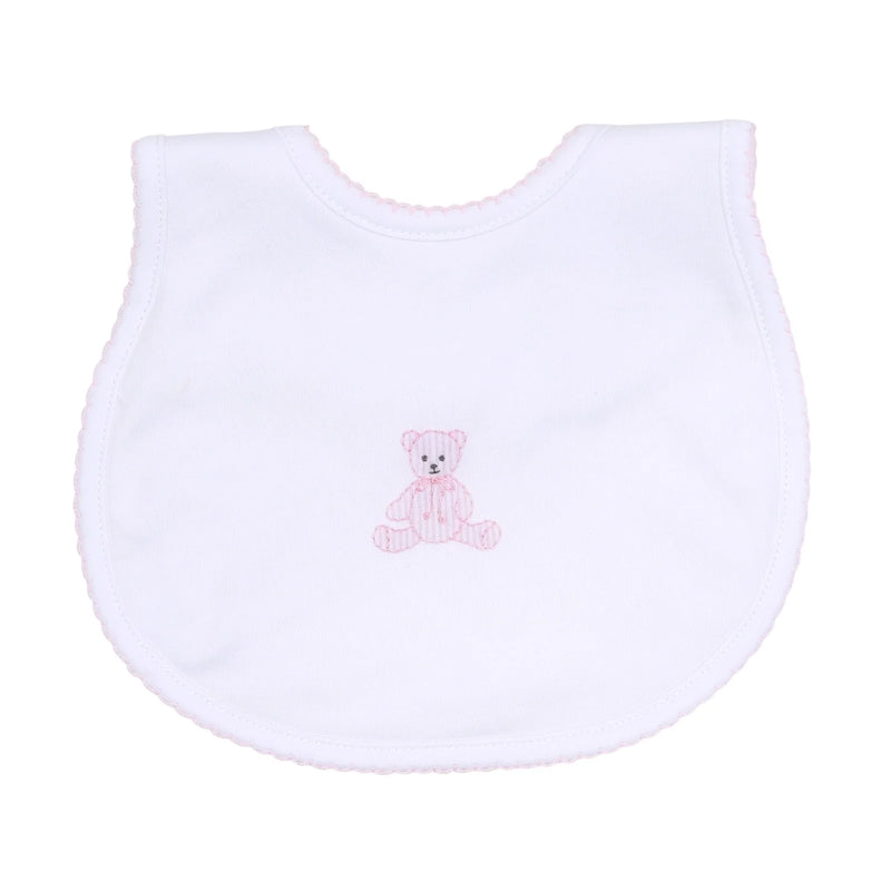 Pink Teddy Bib