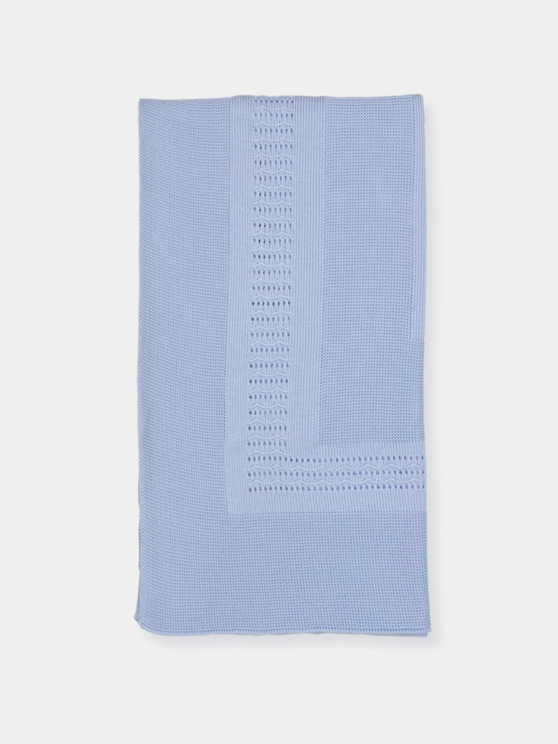 Danny Sky Blue Knit Blanket