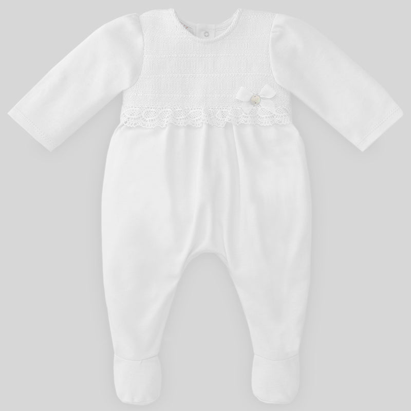 Romy White Babygrow