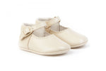 Beige Leather Baby Maryjanes