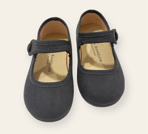 Gray Velcro Maryjanes