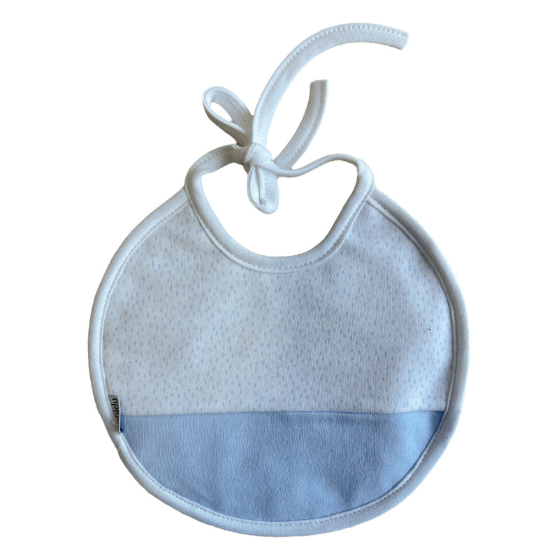 White and Blue Bib