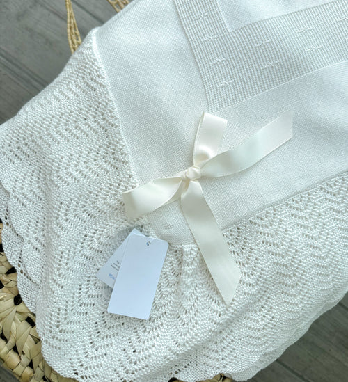 Jazmin Ivory Knit Blanket