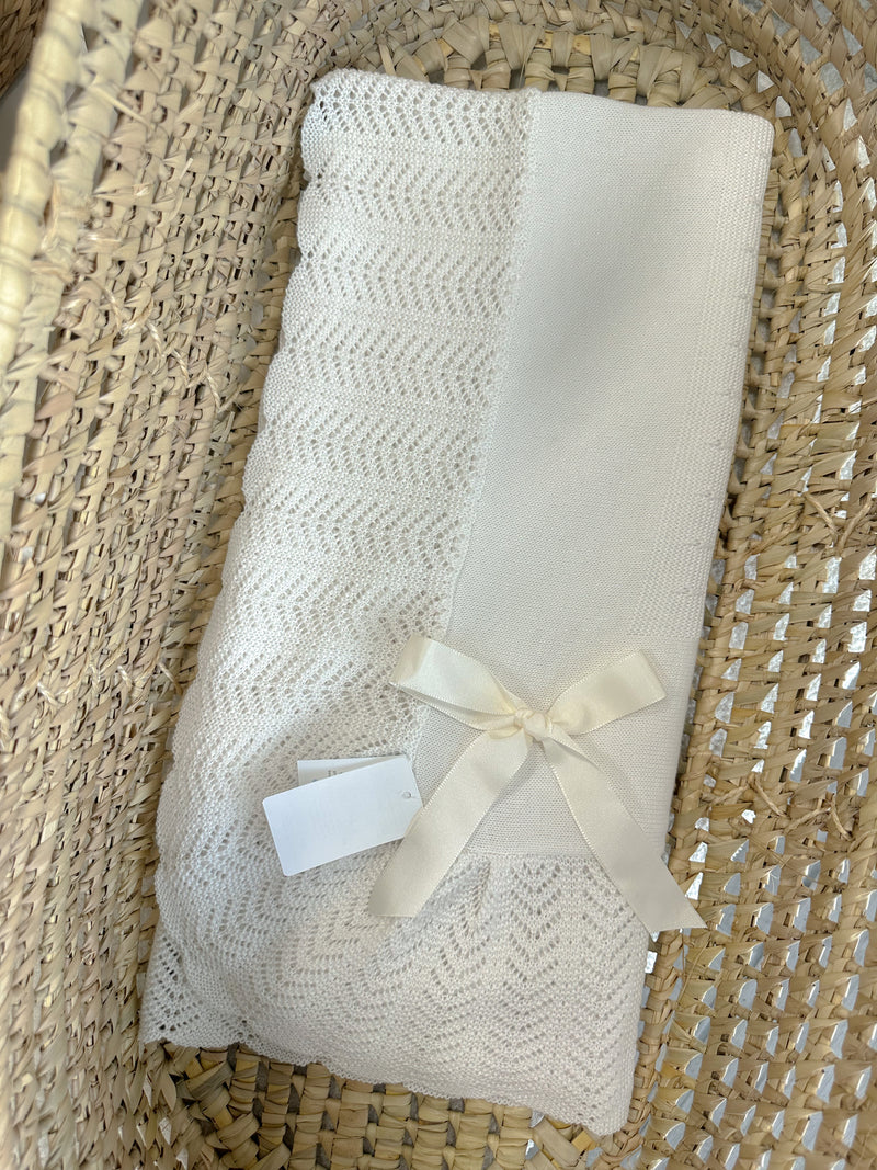 Jazmin Ivory Knit Blanket