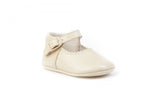 Beige Leather Baby Maryjanes