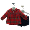 Christopher Red and Blue Shirt Set (12M)