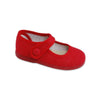 Linen velcro maryjanes in red